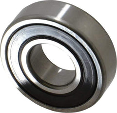 SKF - 20mm Bore Diam, 47mm OD, Double Seal Deep Groove Radial Ball Bearing - 14mm Wide, 1 Row, Round Bore, 6,550 Nm Static Capacity, 13,500 Nm Dynamic Capacity - Apex Tool & Supply