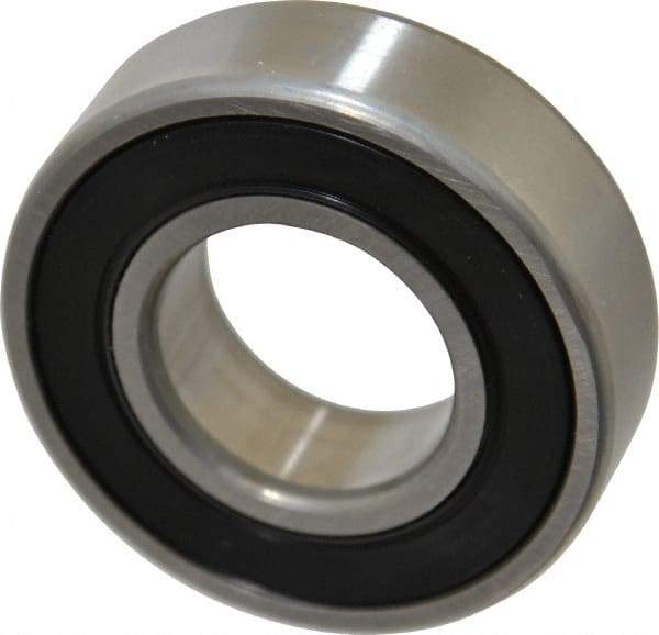 SKF - 25mm Bore Diam, 52mm OD, Double Seal Deep Groove Radial Ball Bearing - 15mm Wide, 1 Row, Round Bore, 7,800 Nm Static Capacity, 14,800 Nm Dynamic Capacity - Apex Tool & Supply