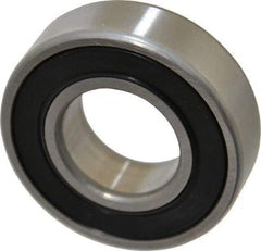 SKF - 25mm Bore Diam, 52mm OD, Double Seal Deep Groove Radial Ball Bearing - 15mm Wide, 1 Row, Round Bore, 7,800 Nm Static Capacity, 14,800 Nm Dynamic Capacity - Apex Tool & Supply