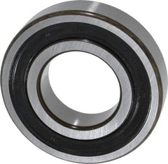 SKF - 35mm Bore Diam, 72mm OD, Double Seal Deep Groove Radial Ball Bearing - 17mm Wide, 1 Row, Round Bore, 15,300 Nm Static Capacity, 27,000 Nm Dynamic Capacity - Apex Tool & Supply