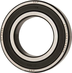 SKF - 55mm Bore Diam, 100mm OD, Double Seal Deep Groove Radial Ball Bearing - 21mm Wide, 1 Row, Round Bore, 29,000 Nm Static Capacity, 46,200 Nm Dynamic Capacity - Apex Tool & Supply
