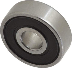 SKF - 7mm Bore Diam, 22mm OD, Double Seal Deep Groove Radial Ball Bearing - 7mm Wide, 1 Row, Round Bore, 1,370 Nm Static Capacity, 3,450 Nm Dynamic Capacity - Apex Tool & Supply