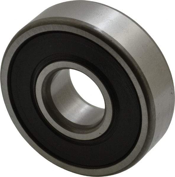 SKF - 15mm Bore Diam, 42mm OD, Double Seal Deep Groove Radial Ball Bearing - 13mm Wide, 1 Row, Round Bore, 5,400 Nm Static Capacity, 11,900 Nm Dynamic Capacity - Apex Tool & Supply