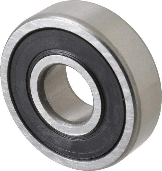 SKF - 17mm Bore Diam, 47mm OD, Double Seal Deep Groove Radial Ball Bearing - 14mm Wide, 1 Row, Round Bore, 6,550 Nm Static Capacity, 14,300 Nm Dynamic Capacity - Apex Tool & Supply