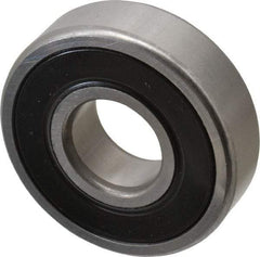 SKF - 20mm Bore Diam, 52mm OD, Double Seal Deep Groove Radial Ball Bearing - 15mm Wide, 1 Row, Round Bore, 7,800 Nm Static Capacity, 16,800 Nm Dynamic Capacity - Apex Tool & Supply