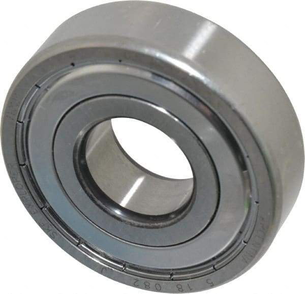 SKF - 20mm Bore Diam, 52mm OD, Double Shield Deep Groove Radial Ball Bearing - 15mm Wide, 1 Row, Round Bore, 7,800 Nm Static Capacity, 16,800 Nm Dynamic Capacity - Apex Tool & Supply