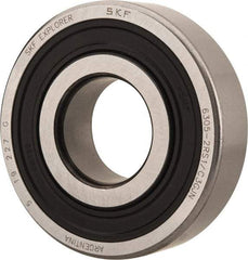 SKF - 25mm Bore Diam, 62mm OD, Double Seal Deep Groove Radial Ball Bearing - 17mm Wide, 1 Row, Round Bore, 11,600 Nm Static Capacity, 23,400 Nm Dynamic Capacity - Apex Tool & Supply