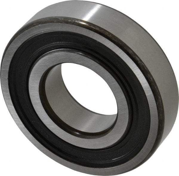 SKF - 40mm Bore Diam, 90mm OD, Double Seal Deep Groove Radial Ball Bearing - 23mm Wide, 1 Row, Round Bore, 24,000 Nm Static Capacity, 42,300 Nm Dynamic Capacity - Apex Tool & Supply