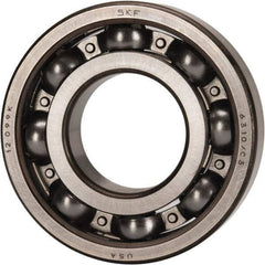 SKF - 50mm Bore Diam, 110mm OD, Open Deep Groove Radial Ball Bearing - 27mm Wide, 1 Row, Round Bore, 38,000 Nm Static Capacity, 65,000 Nm Dynamic Capacity - Apex Tool & Supply