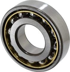 SKF - 40mm Bore Diam, 90mm OD, Open Angular Contact Radial Ball Bearing - 23mm Wide, 1 Row, Round Bore, 30,500 Lb Static Capacity, 49,400 Lb Dynamic Capacity - Apex Tool & Supply