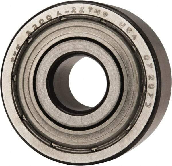 SKF - 10mm Bore Diam, 30mm OD, Double Shield Angular Contact Radial Ball Bearing - 14mm Wide, 2 Rows, Round Bore, 4,300 Lb Static Capacity, 7,610 Lb Dynamic Capacity - Apex Tool & Supply
