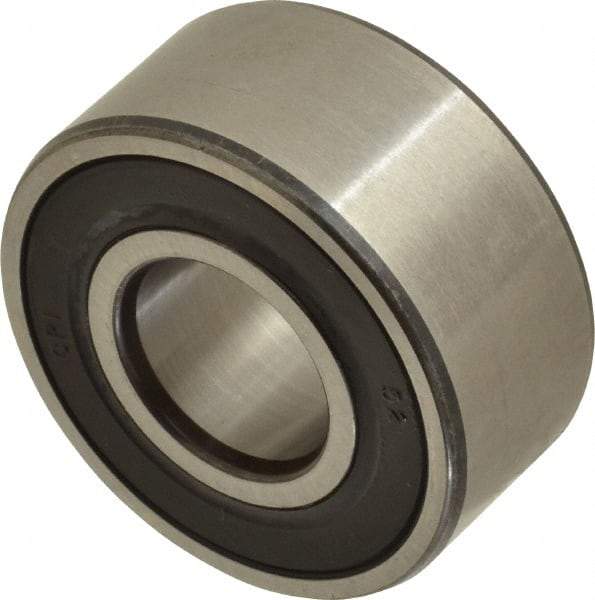 SKF - 15mm Bore Diam, 35mm OD, Double Seal Angular Contact Radial Ball Bearing - 15.9mm Wide, 2 Rows, Round Bore, 6,700 Lb Static Capacity, 11,200 Lb Dynamic Capacity - Apex Tool & Supply