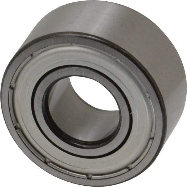 SKF - 15mm Bore Diam, 35mm OD, Double Shield Angular Contact Radial Ball Bearing - 15.9mm Wide, 2 Rows, Round Bore, 6,700 Lb Static Capacity, 11,200 Lb Dynamic Capacity - Apex Tool & Supply