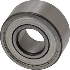 SKF - 15mm Bore Diam, 35mm OD, Double Shield Angular Contact Radial Ball Bearing - 15.9mm Wide, 2 Rows, Round Bore, 6,700 Lb Static Capacity, 11,200 Lb Dynamic Capacity - Apex Tool & Supply