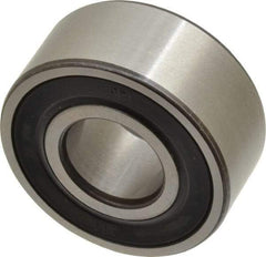 SKF - 17mm Bore Diam, 40mm OD, Double Seal Angular Contact Radial Ball Bearing - 17.5mm Wide, 2 Rows, Round Bore, 8,800 Lb Static Capacity, 14,300 Lb Dynamic Capacity - Apex Tool & Supply