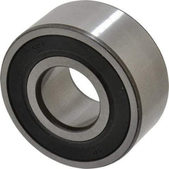 SKF - 17mm Bore Diam, 40mm OD, Double Seal Angular Contact Radial Ball Bearing - 17.5mm Wide, 2 Rows, Round Bore, 8,800 Lb Static Capacity, 14,300 Lb Dynamic Capacity - Apex Tool & Supply