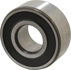 SKF - 20mm Bore Diam, 47mm OD, Double Seal Angular Contact Radial Ball Bearing - 20.6mm Wide, 2 Rows, Round Bore, 12,000 Lb Static Capacity, 19,000 Lb Dynamic Capacity - Apex Tool & Supply