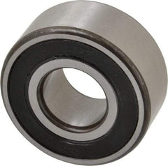 SKF - 20mm Bore Diam, 47mm OD, Double Seal Angular Contact Radial Ball Bearing - 20.6mm Wide, 2 Rows, Round Bore, 12,000 Lb Static Capacity, 19,000 Lb Dynamic Capacity - Apex Tool & Supply