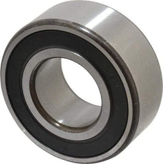 SKF - 25mm Bore Diam, 52mm OD, Double Seal Angular Contact Radial Ball Bearing - 20.6mm Wide, 2 Rows, Round Bore, 14,300 Lb Static Capacity, 20,800 Lb Dynamic Capacity - Apex Tool & Supply