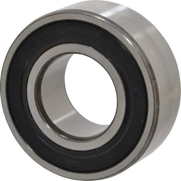 SKF - 30mm Bore Diam, 62mm OD, Double Seal Angular Contact Radial Ball Bearing - 23.8mm Wide, 2 Rows, Round Bore, 20,800 Lb Static Capacity, 28,600 Lb Dynamic Capacity - Apex Tool & Supply