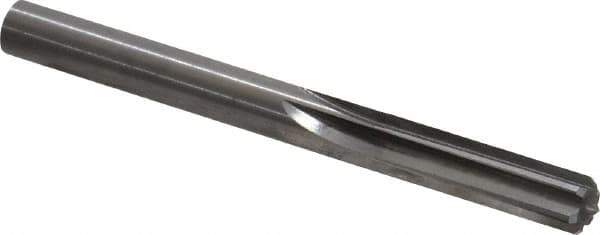 Hertel - 19/64" Solid Carbide 6 Flute Chucking Reamer - Straight Flute, 19/64" Straight Shank, 1-1/8" Flute Length, 3-1/4" OAL - Apex Tool & Supply