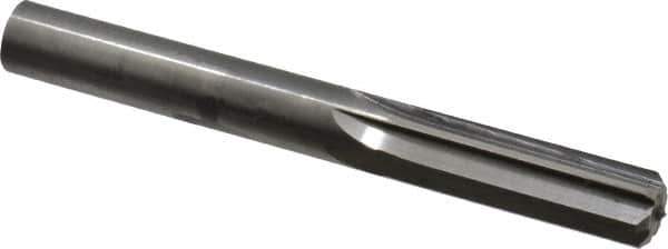 Hertel - 0.441" Solid Carbide 6 Flute Chucking Reamer - Straight Flute, 0.441" Straight Shank, 1-3/8" Flute Length, 4" OAL - Apex Tool & Supply