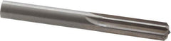 Hertel - 0.442" Solid Carbide 6 Flute Chucking Reamer - Straight Flute, 0.442" Straight Shank, 1-3/8" Flute Length, 4" OAL - Apex Tool & Supply