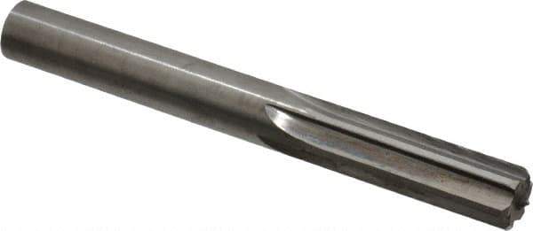Hertel - 0.445" Solid Carbide 6 Flute Chucking Reamer - Straight Flute, 0.445" Straight Shank, 1-3/8" Flute Length, 4" OAL - Apex Tool & Supply