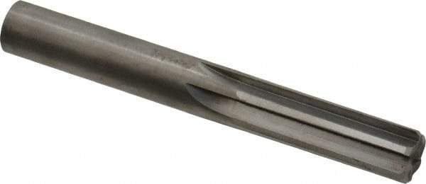 Hertel - 1/2" Solid Carbide 6 Flute Chucking Reamer - Straight Flute, 1/2" Straight Shank, 1-1/2" Flute Length, 4" OAL - Apex Tool & Supply