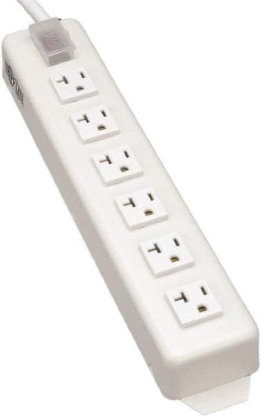 Tripp-Lite - 6 Outlets, 120 VAC15 Amps, 15' Cord, Power Outlet Strip - Keyhole, Tab Mount, 5-15/20R NEMA Configuration, 13-3/4" Strip - Apex Tool & Supply