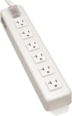 Tripp-Lite - 6 Outlets, 120 VAC15 Amps, 15' Cord, Power Outlet Strip - Keyhole, Tab Mount, 5-15/20R NEMA Configuration, 13-3/4" Strip - Apex Tool & Supply