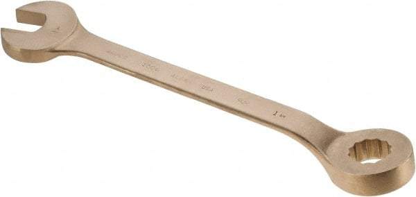 Ampco - 1-3/4" 12 Point Offset Combination Wrench - 15° Offset Angle, 22-3/4" OAL, Aluminum Bronze, Plain Finish - Apex Tool & Supply