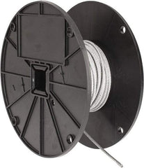 Value Collection - 1/8" x 3/32" Diam, Aircraft Cable - 920 Lb Breaking Strength, 7 x 7 Strand Core, Vinyl Coating - Apex Tool & Supply