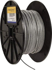 Value Collection - 3/32" x 1/16" Diam, Aircraft Cable - 480 Lb Breaking Strength, 7 x 7 Strand Core, Vinyl Coating - Apex Tool & Supply