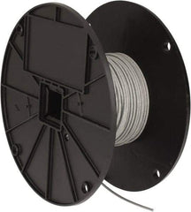 Value Collection - 3/32" x 1/16" Diam, Aircraft Cable - 480 Lb Breaking Strength, 7 x 7 Strand Core, Vinyl Coating - Apex Tool & Supply