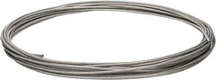 Value Collection - 1/4" x 3/16" Diam, Aircraft Cable - 4,200 Lb Breaking Strength, 7 x 19 Strand Core, Vinyl Coating - Apex Tool & Supply