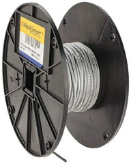 Value Collection - 1/8" Diam, Aircraft Cable - 1,760 Lb Breaking Strength, 7 x 19 Strand Core - Apex Tool & Supply