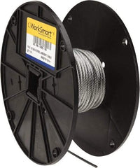 Value Collection - 1/8" Diam, Aircraft Cable - 1,760 Lb Breaking Strength, 7 x 19 Strand Core - Apex Tool & Supply