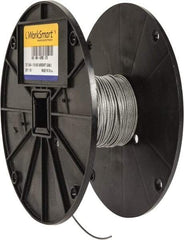 Value Collection - 1/16" x 3/64" Diam, Aircraft Cable - 270 Lb Breaking Strength, 7 x 7 Strand Core, Nylon Coating - Apex Tool & Supply