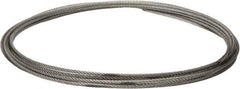 Value Collection - 5/16" Diam, Galvanized Steel Wire Rope - 9,800 Lb Breaking Strength, 7 x 19 Strand Core - Apex Tool & Supply