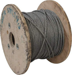 Value Collection - 1/4" Diam, Aircraft Cable - 6,100 Lb Breaking Strength, 7 x 7 Strand Core - Apex Tool & Supply