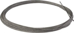 Value Collection - 1/4" Diam, Aircraft Cable - 6,100 Lb Breaking Strength, 7 x 7 Strand Core - Apex Tool & Supply