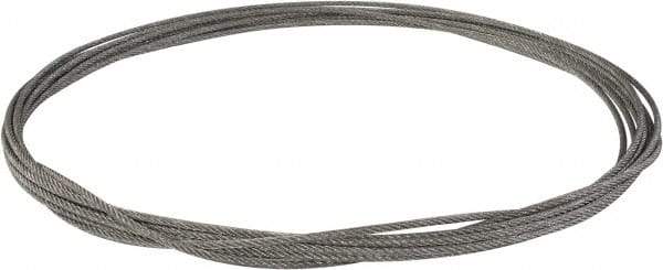 Value Collection - 1/4" Diam, Aircraft Cable - 6,100 Lb Breaking Strength, 7 x 7 Strand Core - Apex Tool & Supply