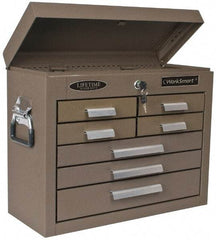 Value Collection - 7 Drawer Tool Chest - 20" Wide x 8-1/2" Deep x 16-3/4" High, Steel, Brown - Apex Tool & Supply