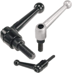 KIPP - 5/8-11, Zinc Threaded Stud Adjustable Clamping Handle - 126mm OAL, 84mm High - Apex Tool & Supply