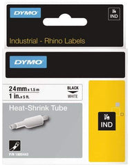 Dymo - 1" Wide x 60" Long, White Heat Shrinkable Polyolefin Label Printer Cartridge - For RHINO 6000, 6500 - Apex Tool & Supply