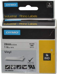Dymo - 1" Wide x 216" Long, White Vinyl Label Printer Cartridge - For RHINO 6000, 6500 - Apex Tool & Supply