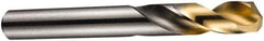 DORMER - 3.25mm 135° Spiral Flute High Speed Steel Screw Machine Drill Bit - Bright Finish, Right Hand Cut, 18mm Flute Length, 49mm OAL, Split Point, Straight Shank - Apex Tool & Supply
