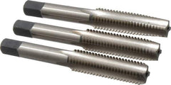 Cleveland - M12x1.75, 4 Flute, Bottoming, Plug & Taper, Bright Finish, High Speed Steel Tap Set - Right Hand Cut, 1.66" Thread Length, Series 1004 - Apex Tool & Supply