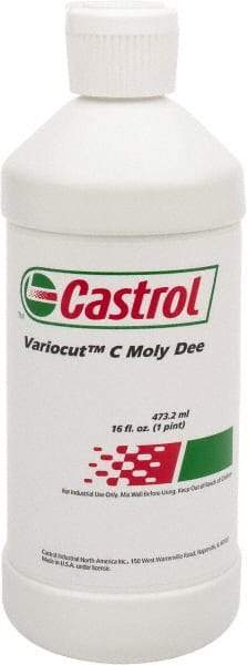 Castrol - Variocut C Moly Dee, 16 oz Bottle Cutting & Tapping Fluid - Straight Oil - Apex Tool & Supply